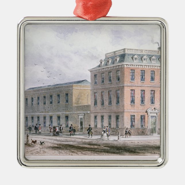 View of Soho Square and Carlisle House Metal Ornament (Front)
