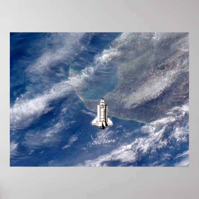 View of Space Shuttle Endeavour from ISS Poster (Front)