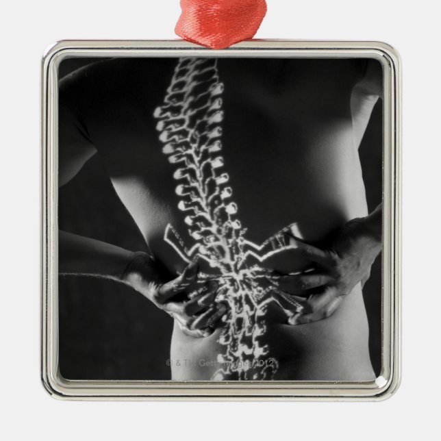 View of spinal chord metal ornament (Front)