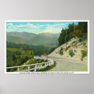 View of Spruce Hill before Keene Valley Poster