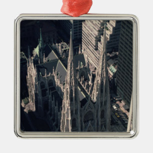 View of St. Patrick's Cathedral Metal Ornament