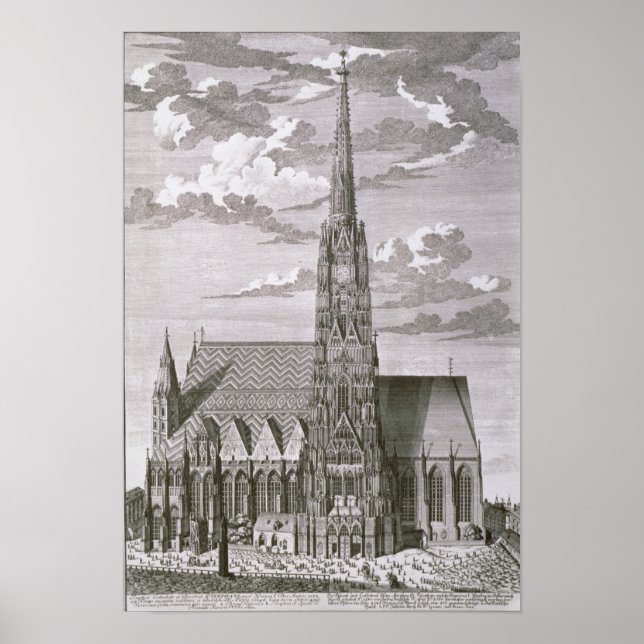 View of St. Stephan's Cathedral Poster (Front)