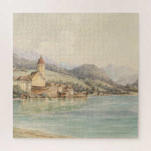 View of St. Wolfgang on Lake Wolfgang Carl Lafite Jigsaw Puzzle