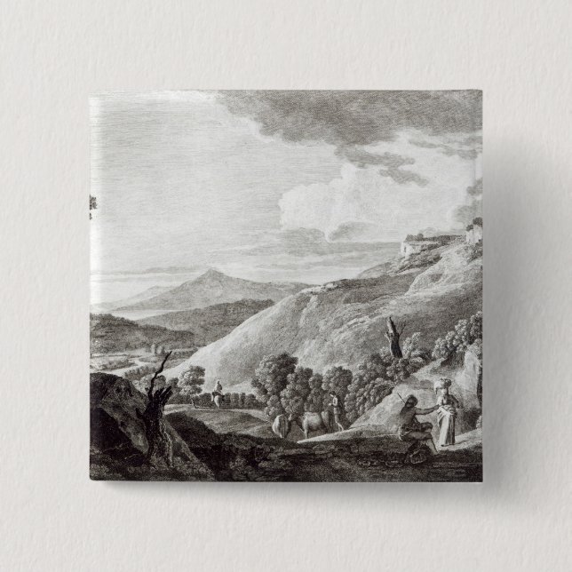 View of Tarquinia and Corneto 2 Inch Square Button (Front)