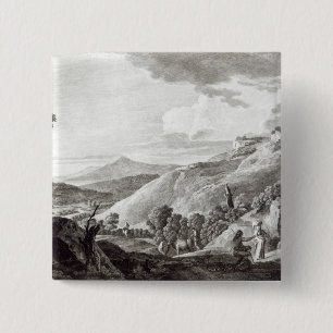 View of Tarquinia and Corneto 2 Inch Square Button