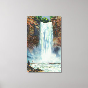 View of Taughannock Falls from the Bottom Canvas Print