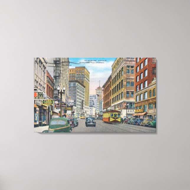 View of Telegraph AveOakland, CA Canvas Print (Front)