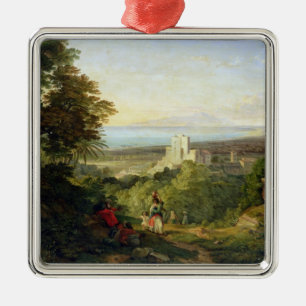 View of Terracina and Monte Circeo, 1833 Metal Ornament