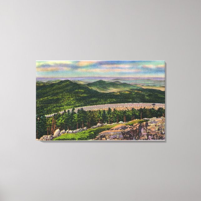 View of the 2nd Hairpin Turn on Memorial Hwy Canvas Print (Front)
