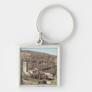 View of the Abbey and the church tower Keychain