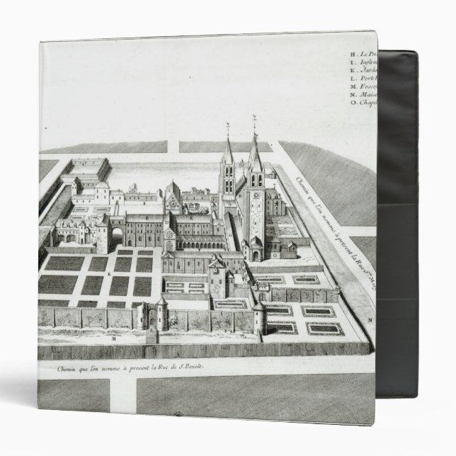 View of the Abbey of Saint-Germain-des-Pres Binder (Front/Inside)