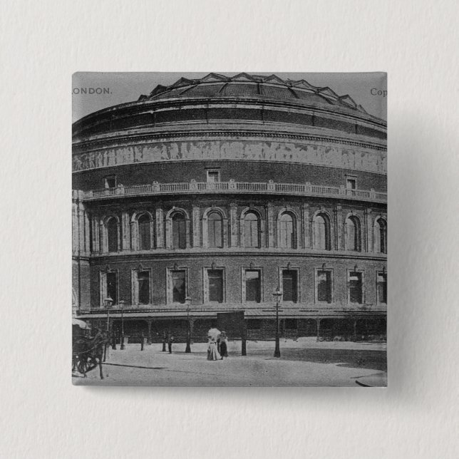 View of the Albert Hall, c.1900 2 Inch Square Button (Front)