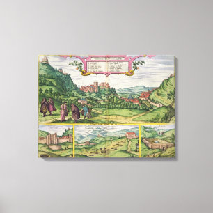 View of the Alhambra, from 'Civitates Orbis Terrar Canvas Print