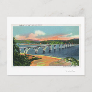 View of the Alsea Bay Bridge Postcard