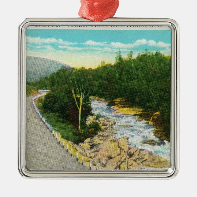 View of the Ammonoosuc Lower Falls Metal Ornament (Front)