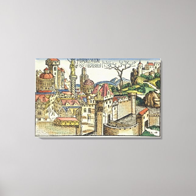 View of the Ancient City of Babylon, from the Nure Canvas Print (Front)