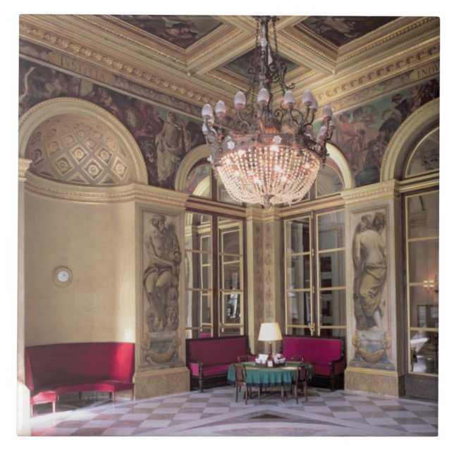 View of the Antechamber with allegorical depiction Tile (Front)