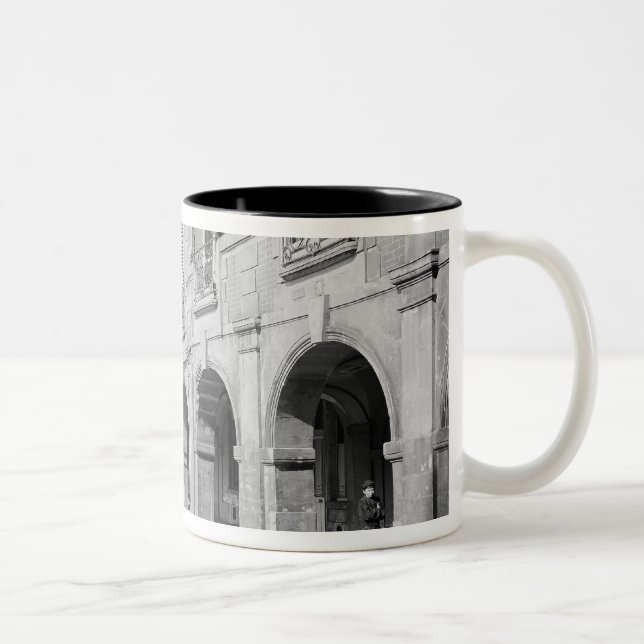 View of the arcade of Place des Vosges Two-Tone Coffee Mug (Right)
