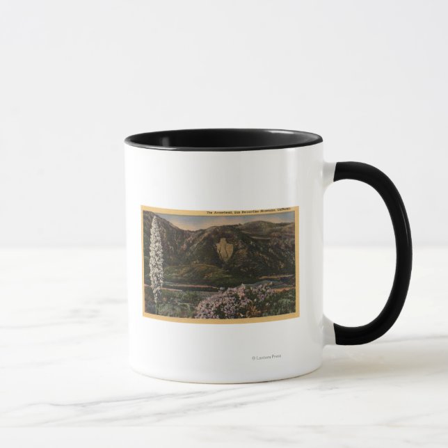 View of the Arrowhead - San Bernardino Mts., CA Mug (Right)
