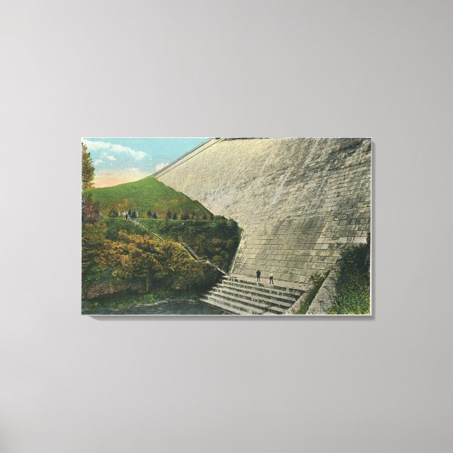 View of the Ashokan Reservoir Dam Canvas Print (Front)