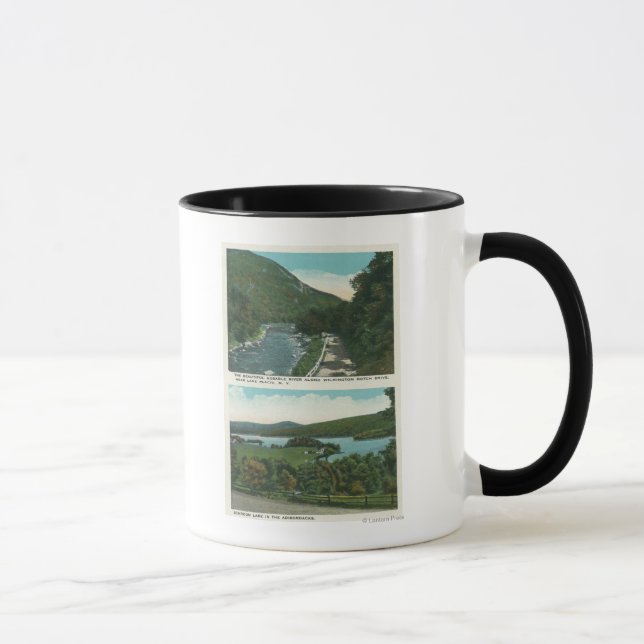 View of the Ausable River and Schroon Lake Mug (Right)