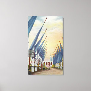 View of the Avenue of Flags, 1934 World's Fair Canvas Print