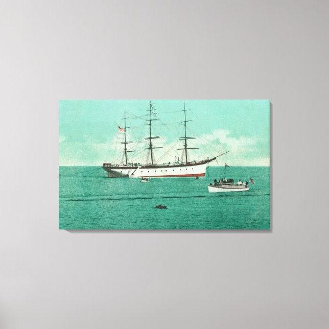 View of the Balboa and the Sinaloa Entering Canvas Print (Front)