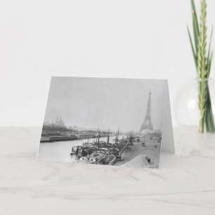 View of the banks of the Seine & the Eiffel Card