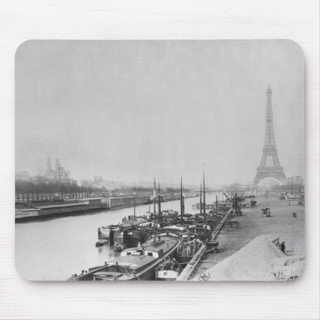 View of the banks of the Seine & the Eiffel Mouse Pad (Front)