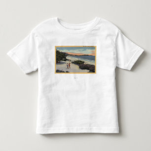 View of the Beach, Sunbathers Walking Toddler T-shirt