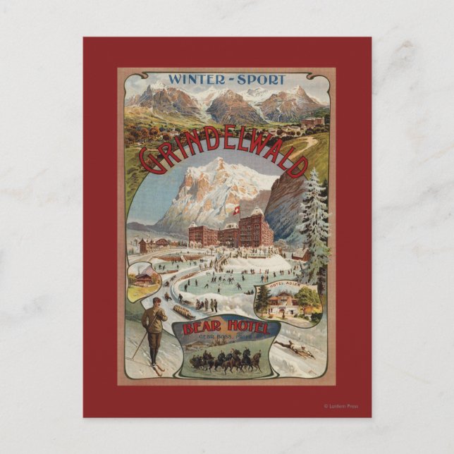 View of the Bear Hotel Promotional Poster Postcard (Front)