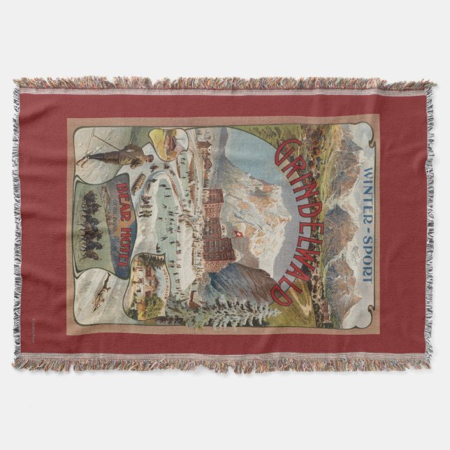 View of the Bear Hotel Promotional Poster Throw Blanket (Front)