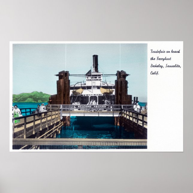 View of the Berkeley Ferryboat Trade Fair Poster (Front)