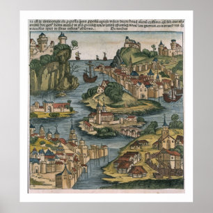 View of the Bosporus entering from the Black Sea, Poster