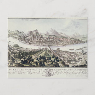 View of the Capital City and Fortress of Salzburg, Postcard