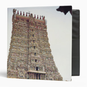 View of the carved exterior of the south gopuram binder