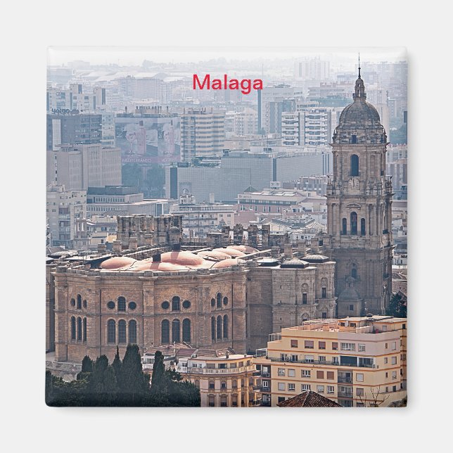 View of the Cathedral of Malaga Magnet (Front)
