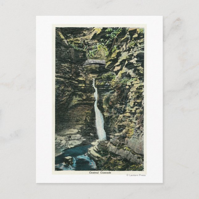 View of the Central Cascade Postcard (Front)