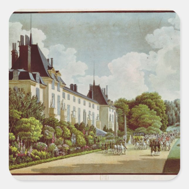 View of the Chateau de la Malmaison Square Sticker (Front)