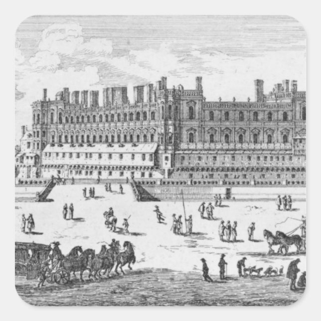 View of the Chateau de Saint-Germain-en-Laye Square Sticker (Front)