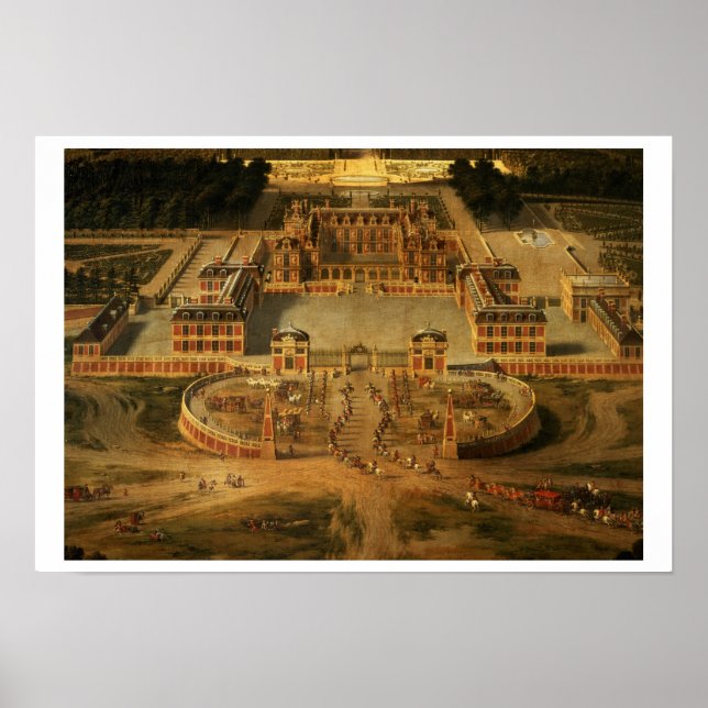 View of the Chateau, Gardens and Park of Versaille Poster (Front)
