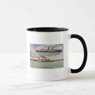 View of the Chippewa and Corona Steamers Mug