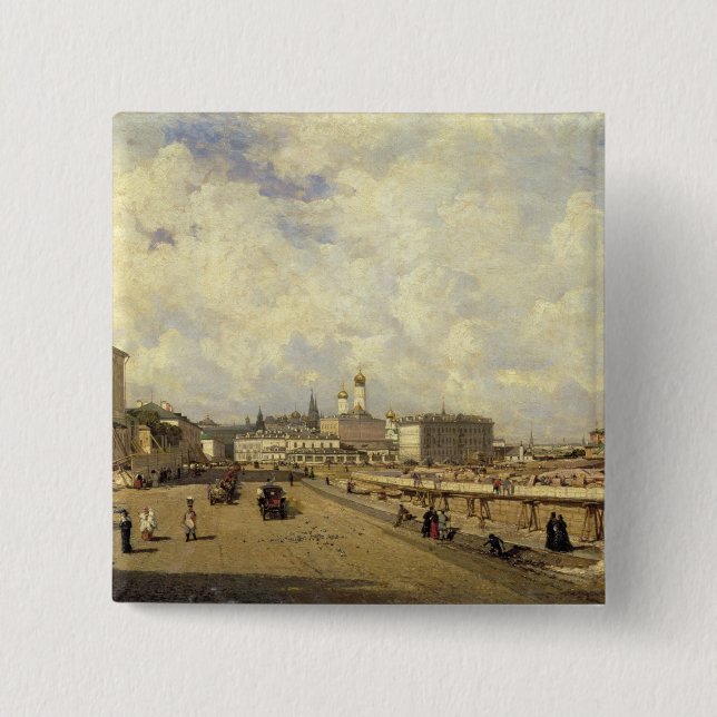 View of the Christ Saviour Cathedral 2 Inch Square Button (Front)