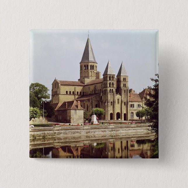 View of the Church of Notre-Dame 2 Inch Square Button (Front)