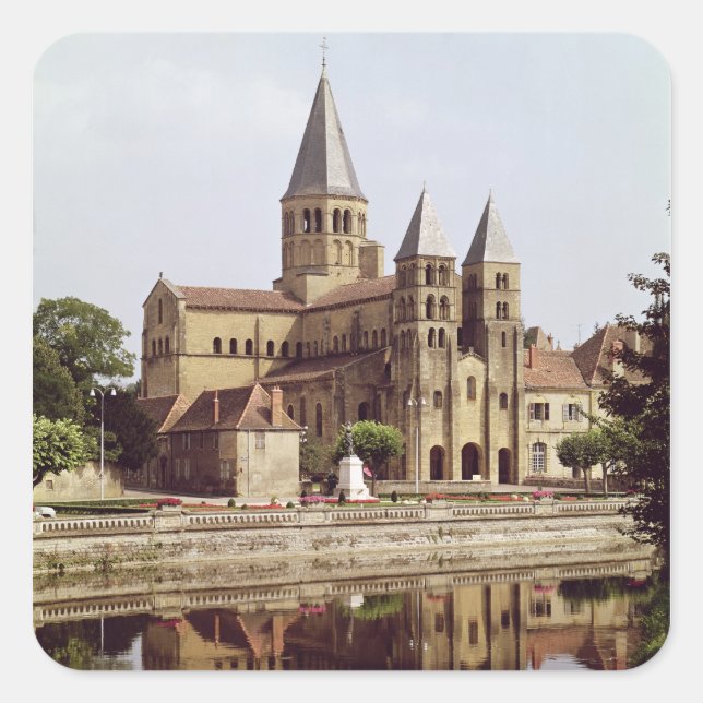 View of the Church of Notre-Dame Square Sticker (Front)