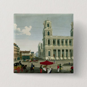 View of the Church of Saint-Sulpice 2 Inch Square Button