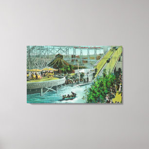 View of the Circle Swings and the Chutes Canvas Print