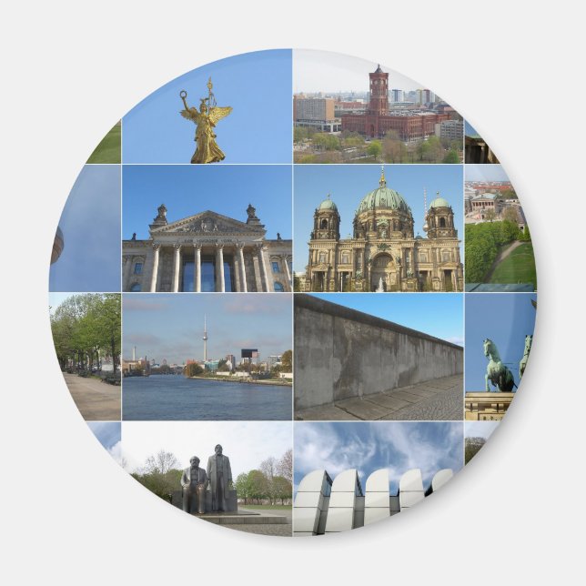 View of the city of Berlin in Germany Magnet (Front)