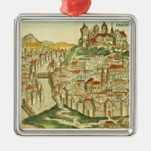 View of the city of Cracow (Kracow), from the Nure Metal Ornament