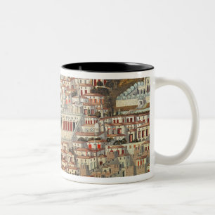 View of the city of Damascus Two-Tone Coffee Mug